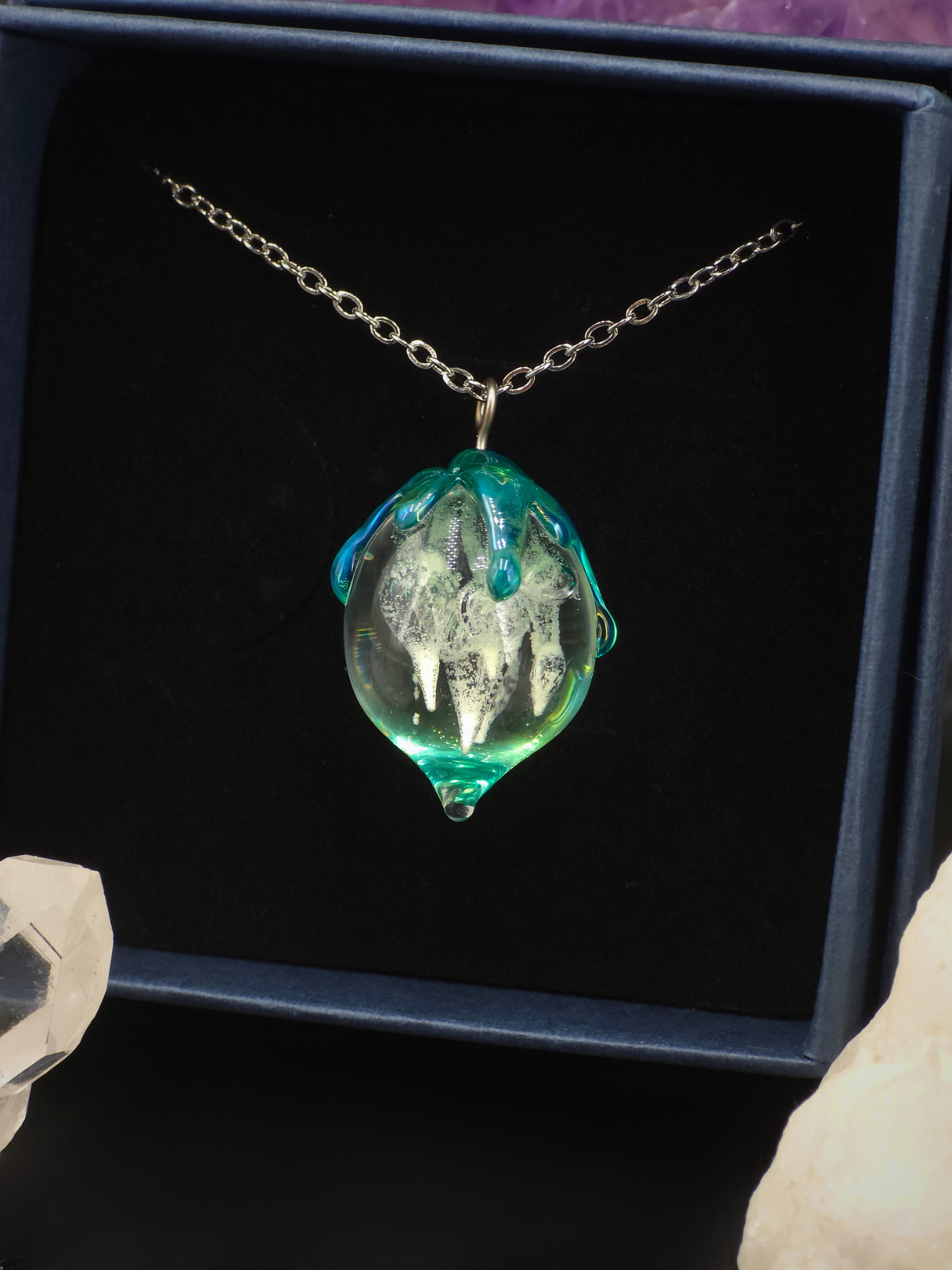 Collier Fleur Phosphorescente